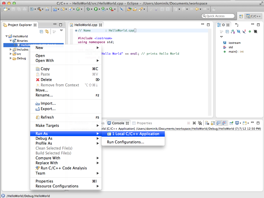 eclipse c ide for mac